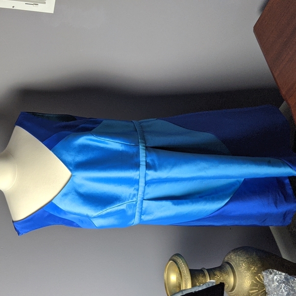 THEIA-Neck Knee-Length Dress - Picture 4 of 6